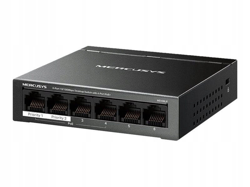 TP-LINK 6-Port 10/100 Mbps Desktop Switch with 4-Port PoE+ PORT 4x 10/100
