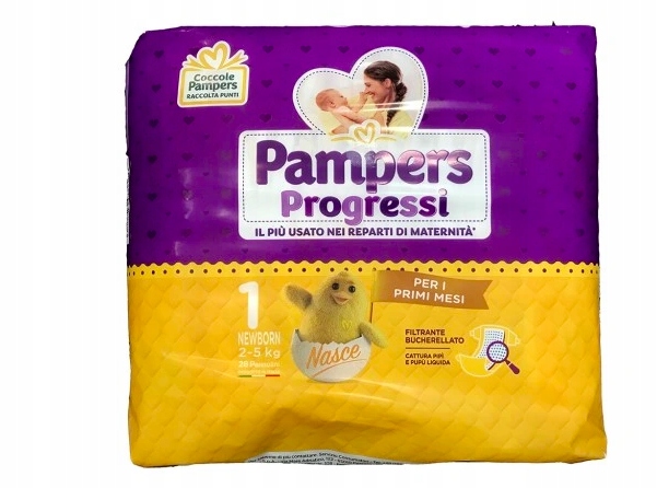 PAMPERS Progressi Pieluchy r.1 (2-5kg) 28 szt.