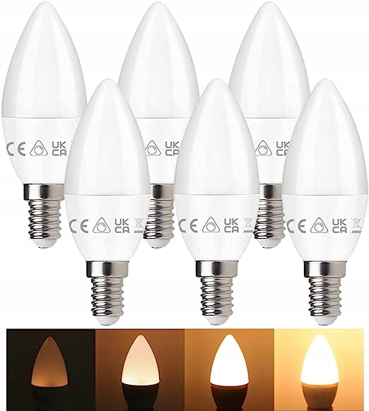 Żarówki LED E14 ściemnialne, 5W 6 SZTUK