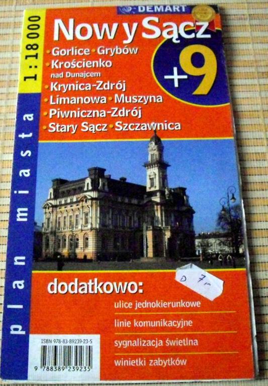 Nowy Sącz  -plan miasta.