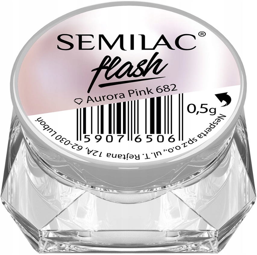 Semilac Flash pyłek Aurora Pink 682