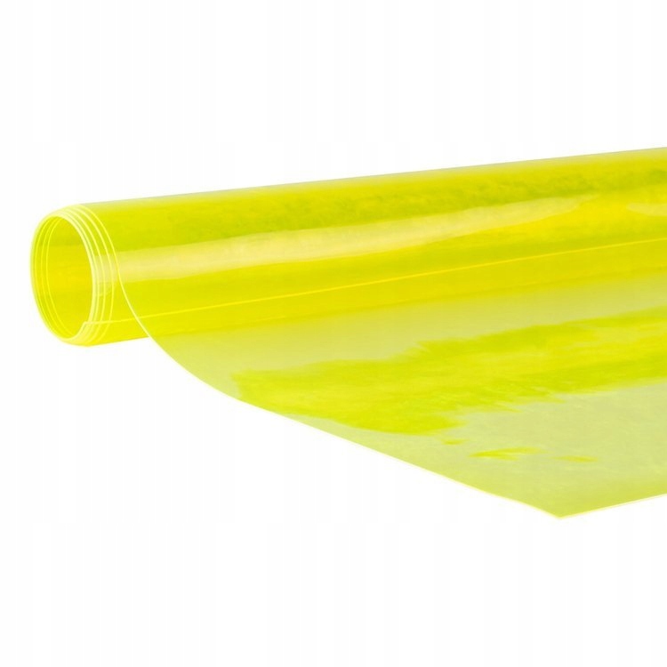 Folia fluorescencyjna żółta PVC 0,8mm 140cm 30m