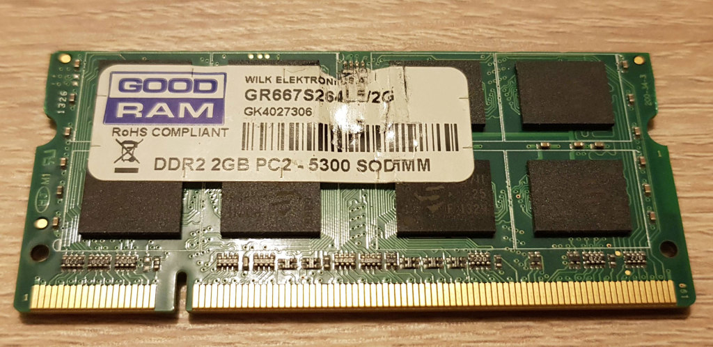 DDR2 2GB PC2-5300 SODIMM GOODRAM z iMaca 2006