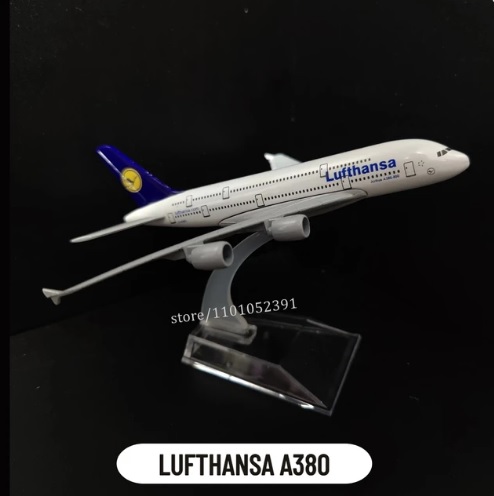 model 1/400 samolot airbus a380 lufthansa metalowy metal