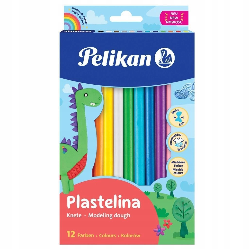 PLASTELINA 12 KOLORÓW, PELIKAN