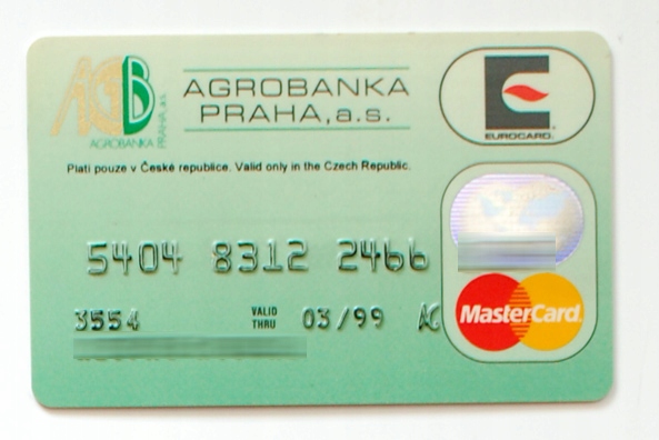 kolekcjonerska karta bankowa MasterCard