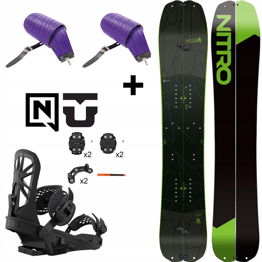 Splitboard NITRO Doppleganger foki wiązania UNION