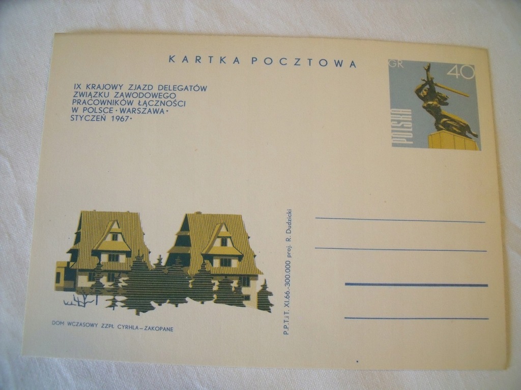 Karta pocztowa Zjazd delegatów łączności Zakopane
