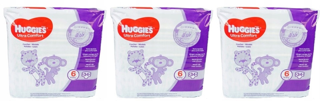 HUGGIES PIELUCHY ULTRA COMFORT 6 15-30KG 102SZ M12