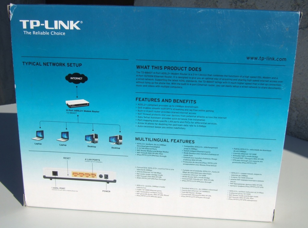 TP-LINK TD-8840T ADSL2+ Router Modem GWA NEOSTRADA 8643558140