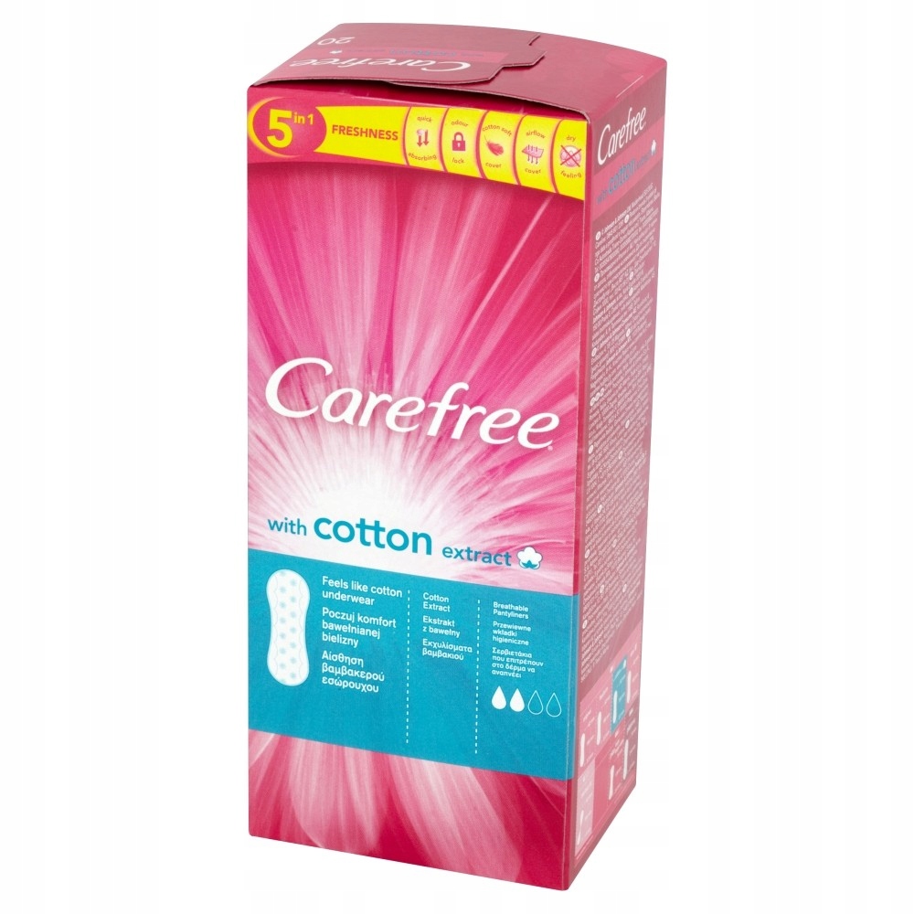 Carefree Cotton Wkładki higieniczne 1op.-20szt