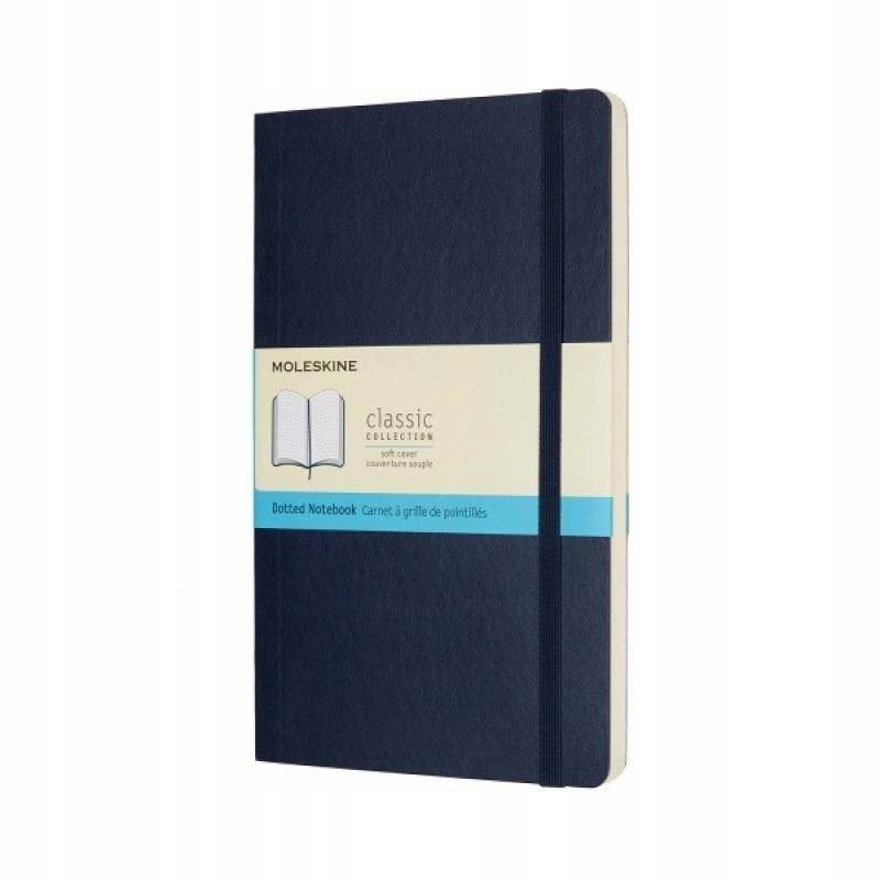 NOTES CLASSIC 13X21 KROPKI SZAFIROWY MOLESKINE