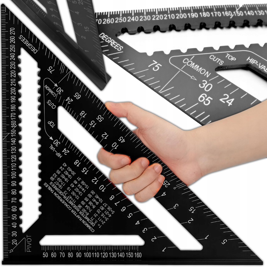 KĄTOWNIK STOLARSKI CIESIELSKI ALUMINIOWY 305mm PRZYMIAR BUDOWLANY MOCNY