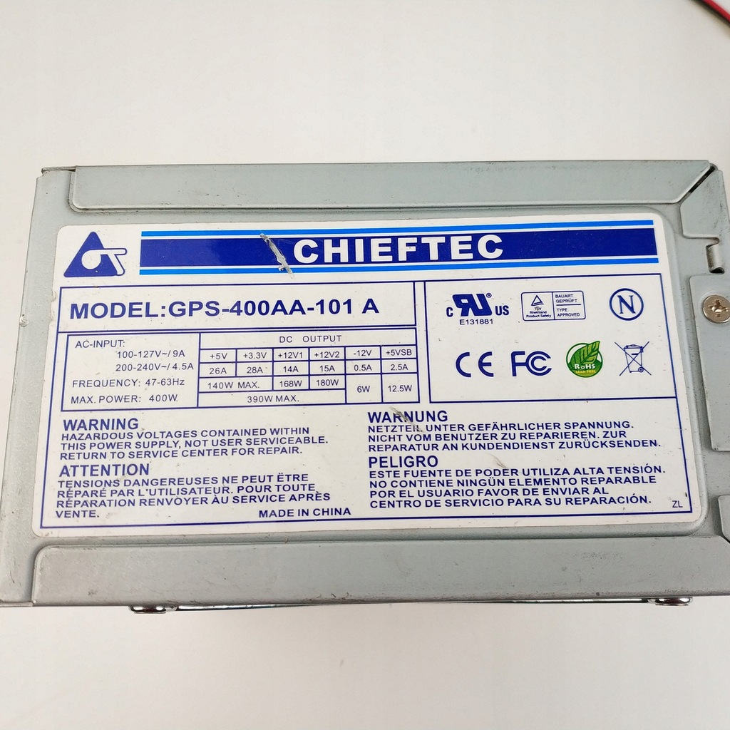Купить Chieftec GPS-400AA-101 Блок питания 400 Вт, 6 контактов: отзывы, фото, характеристики в интерне-магазине Aredi.ru