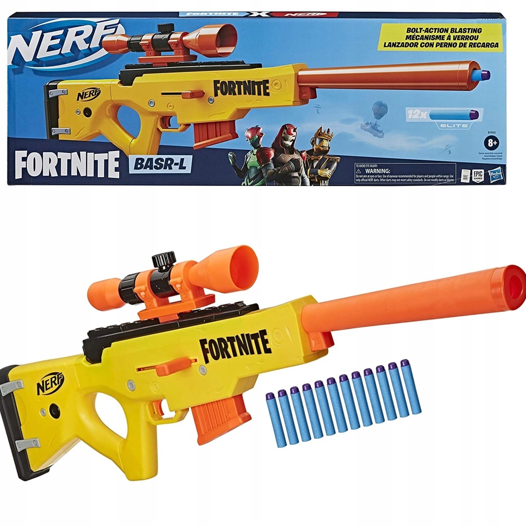 NERF FORTNITE BASRL KARABIN SNAJPERSKI E7522 9855061158 oficjalne