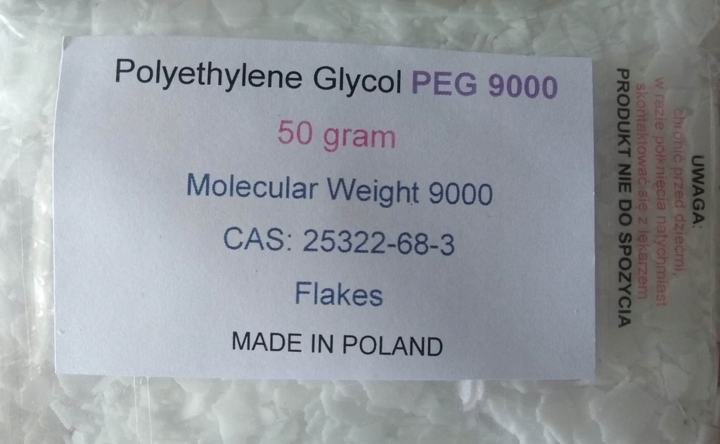 PEG 9000 PŁATKI POLIGLIKOL POLIKOL - 50 g.