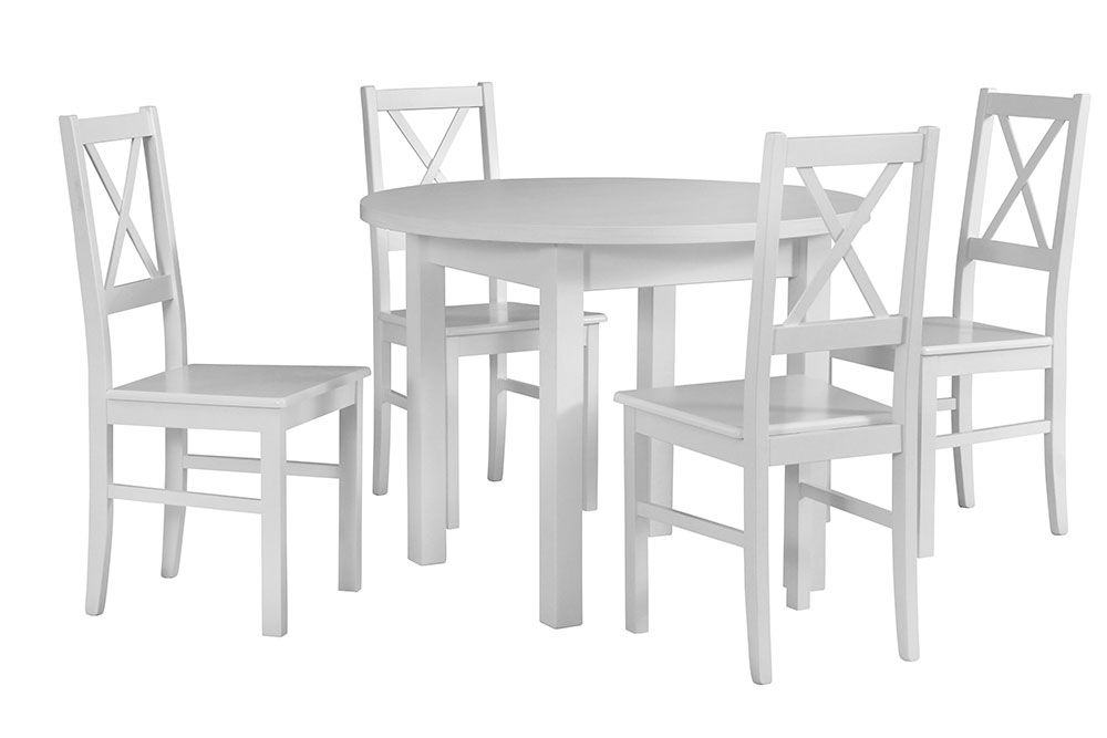 Стулья для кухни комплект 4. Хофф столы кухонные раздвижные. Белый деревянный стол для кухни. Белый обеденный стол со стульями. Белый кухонный стол со стульями.