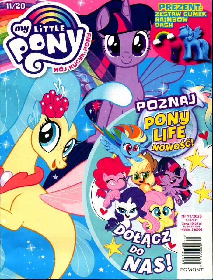 MÓJ KUCYK PONY magazyn nr 11/20 + zestaw gumek RAI