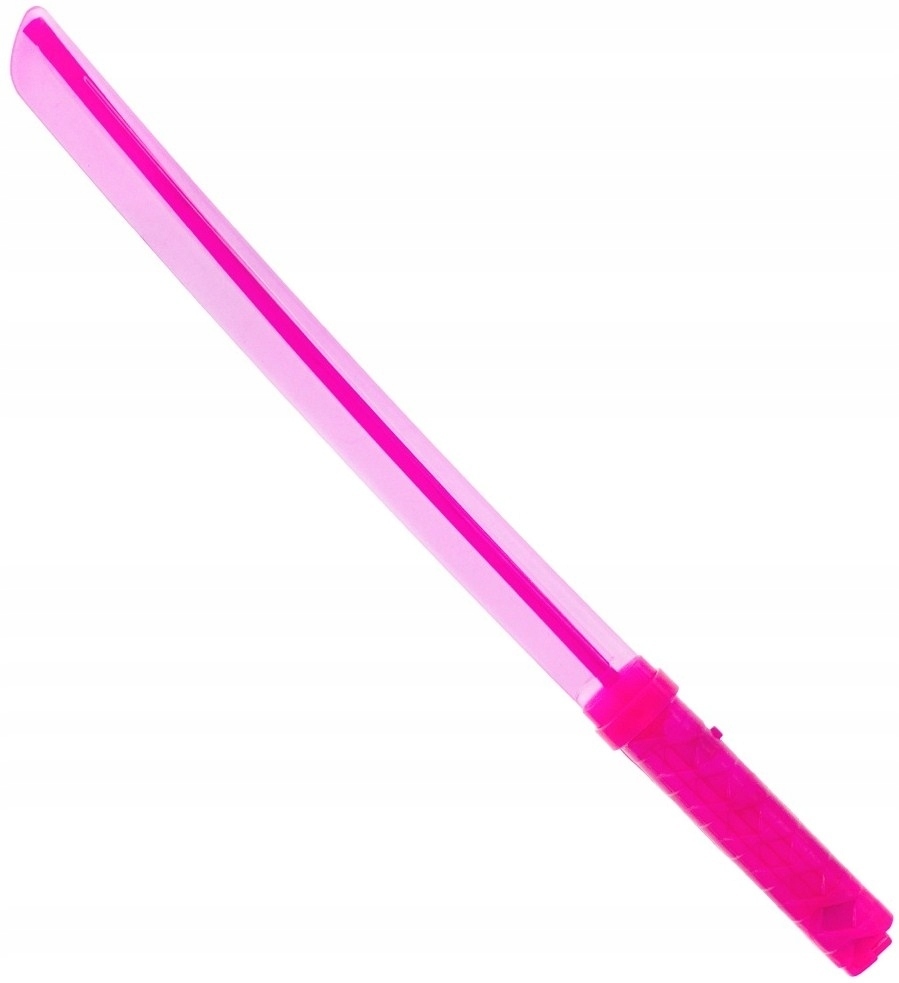 Miecz świecący LED z dźwiękiem różowy 53cm