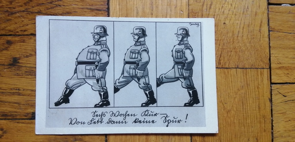 Feldpost III Rzesza 1940 Karykatura