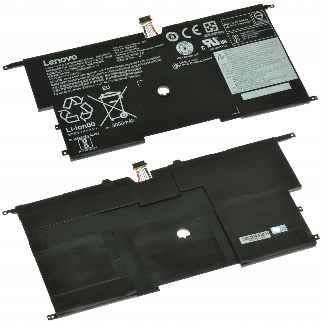 Batteria Da 3350mAh Per Lenovo 00HW002, 00HW003, 45N1701