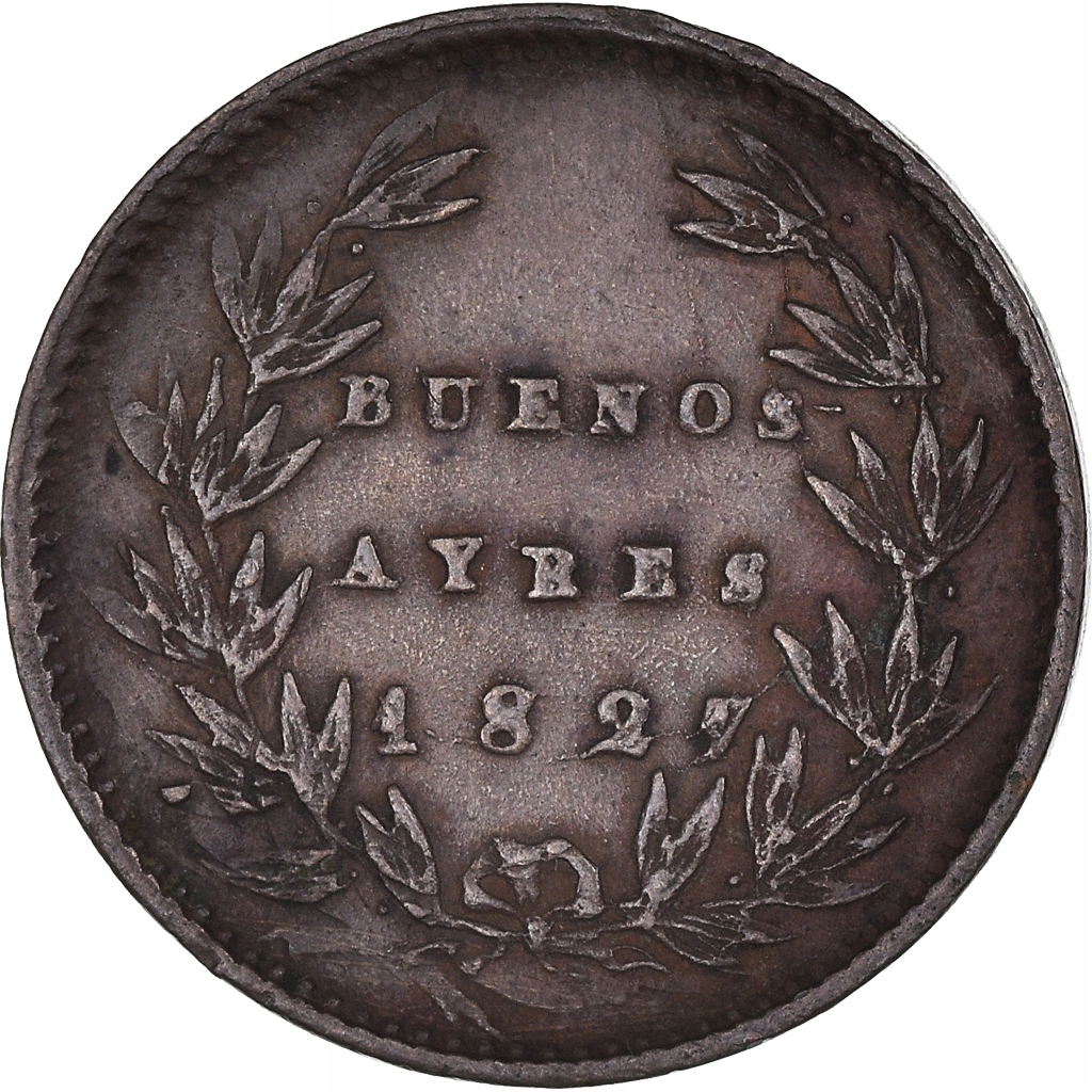 Moneta, Argentina, BUENOS AIRES, 5/10 Réal, 1827,