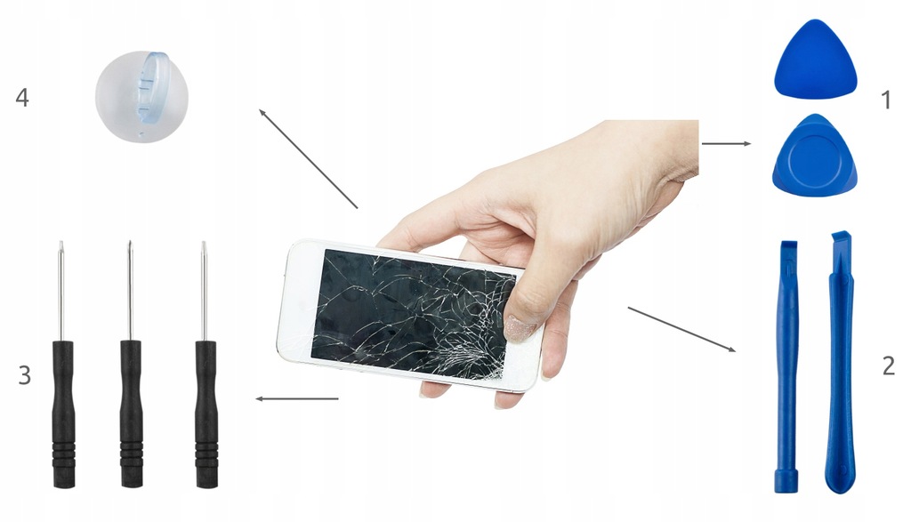 Купить Набор инструментов для ремонта экрана телефона GSM 8 шт.: отзывы, фото, характеристики в интерне-магазине Aredi.ru