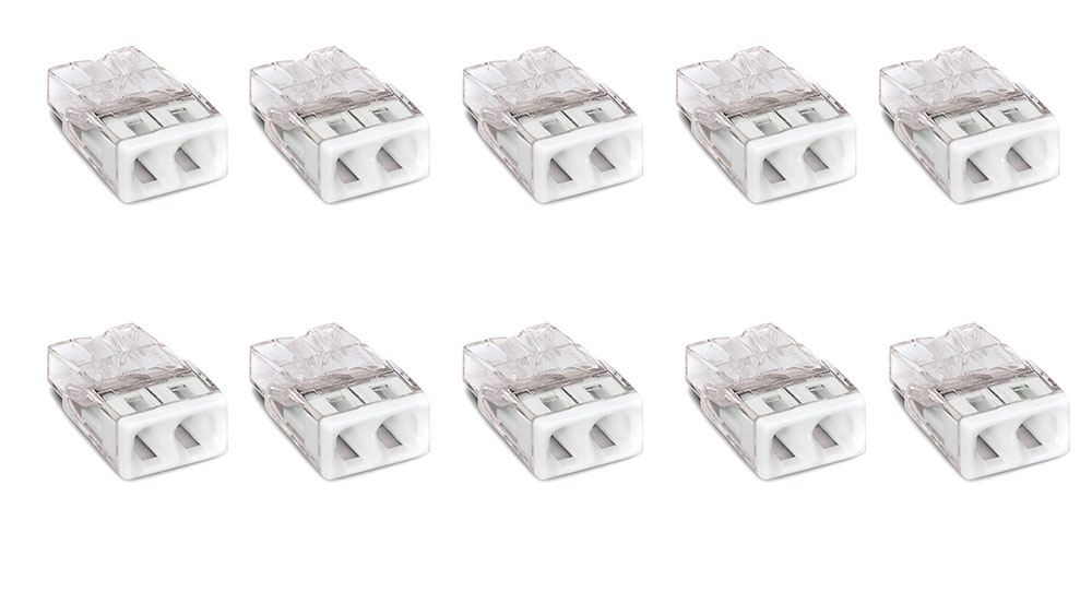 Złączka WAGO Compact 2x0,5-2,5 transparentna 10szt