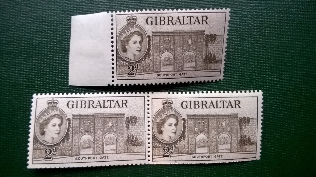 Gibraltar 2d czysty (**), QEII, kolonie angielskie