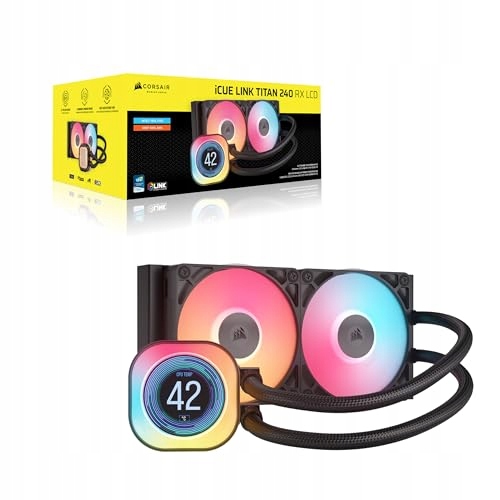 Corsair iCUE Link Titan 240 Rx Lcd Cpu chłodnica