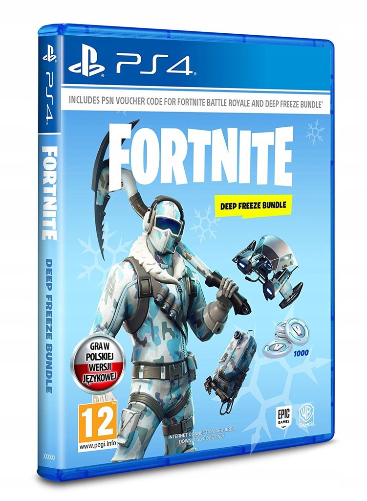 FORTNITE DEEP FREEZE BUNDLE BATTLE ROYALE PS4 - 7610951509 - oficjalne