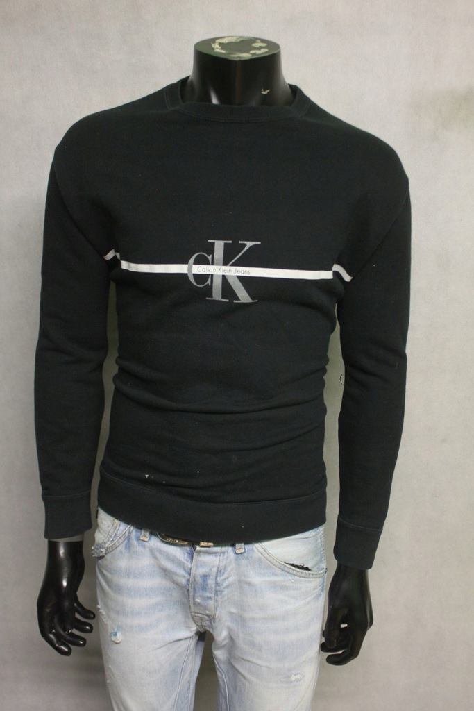 CALVIN KLEIN BLUZA MĘSKA CZARNA CREWNECK LOGO