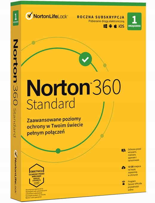 NORTON 360 STANDARD 10GB 1U 1D/1Y 21408666