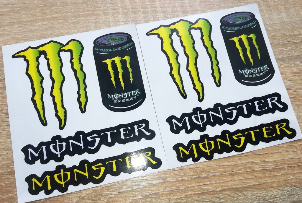 Naklejki MONSTER ENERGY Tuning Sport Zestaw 8sztuk