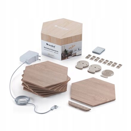 Nanoleaf Elements Wood Look Hexagons Starter Kit (13 panels) Nanoleaf | Ele
