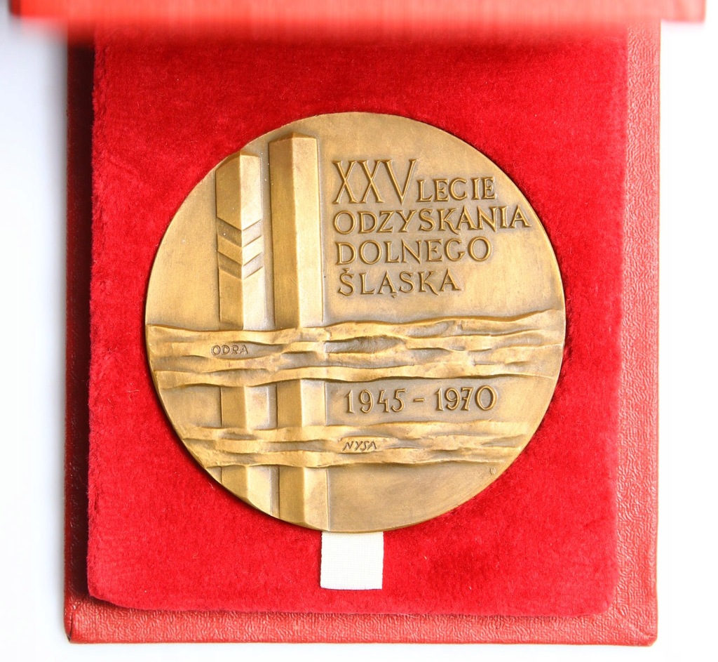 DUŻY MEDAL - XXV lecie DOLNY ŚLĄSK 1970 + pudełko