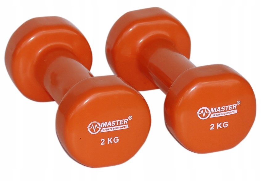 Hantle hantelki ciężarki winylowe 2 x 2kg MASTER