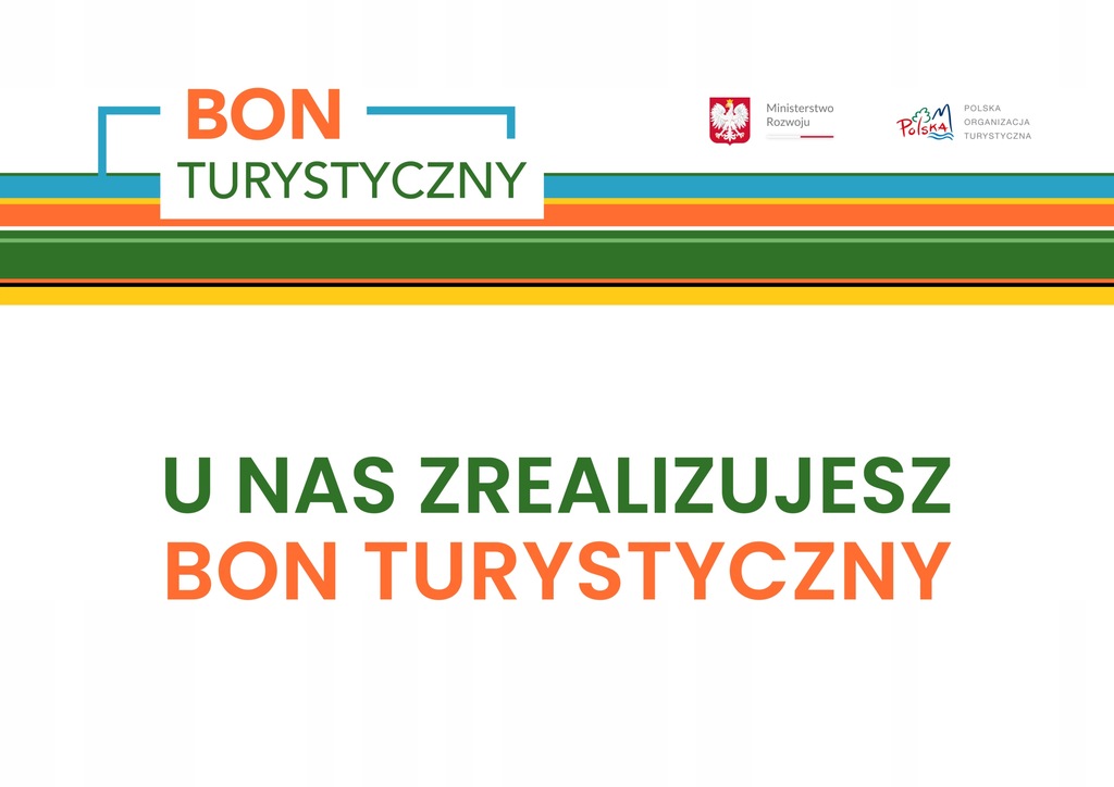 Naklejka BON TURYSTYCZNY u nas zrealizujesz A4 - 9562632853 - oficjalne archiwum Allegro