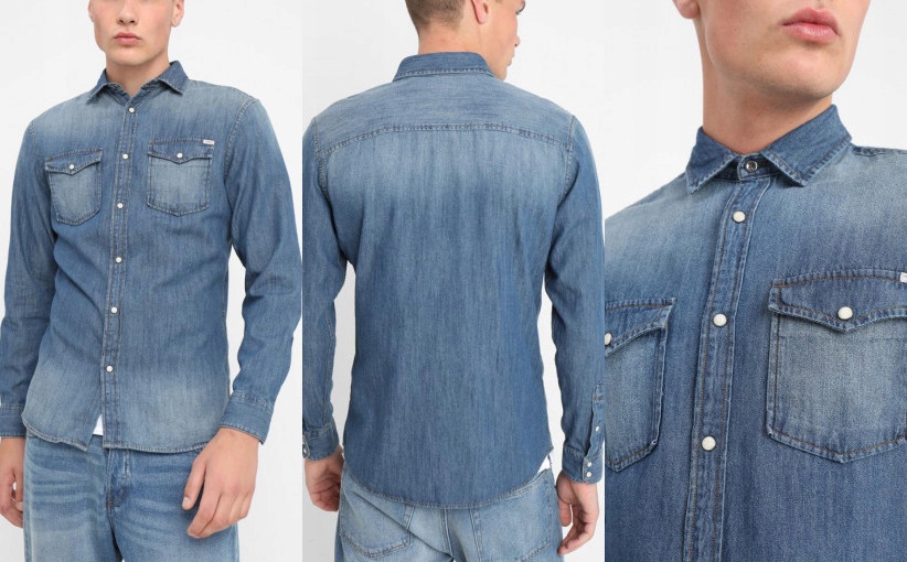 A09E010 JEANSOWA KOSZULA SLIM JACK&JONES S