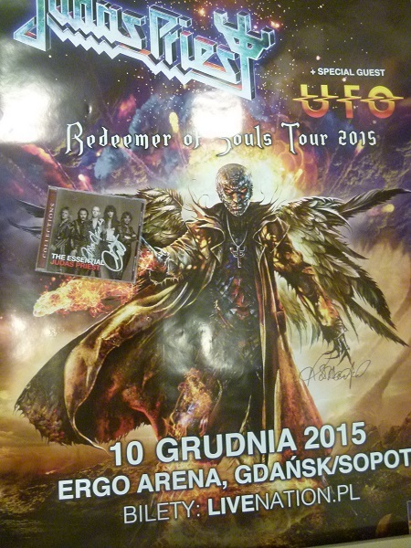 Płyta + plakat Judas Priest z autografem