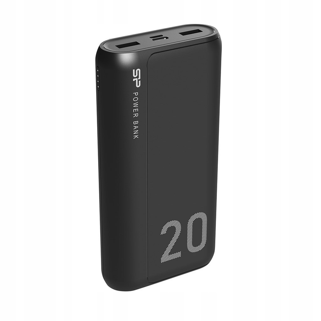 Powerbank Silicon Power GS15 20000mAh 2xUSB A, 1x mUSB + 1x USB C, czarny