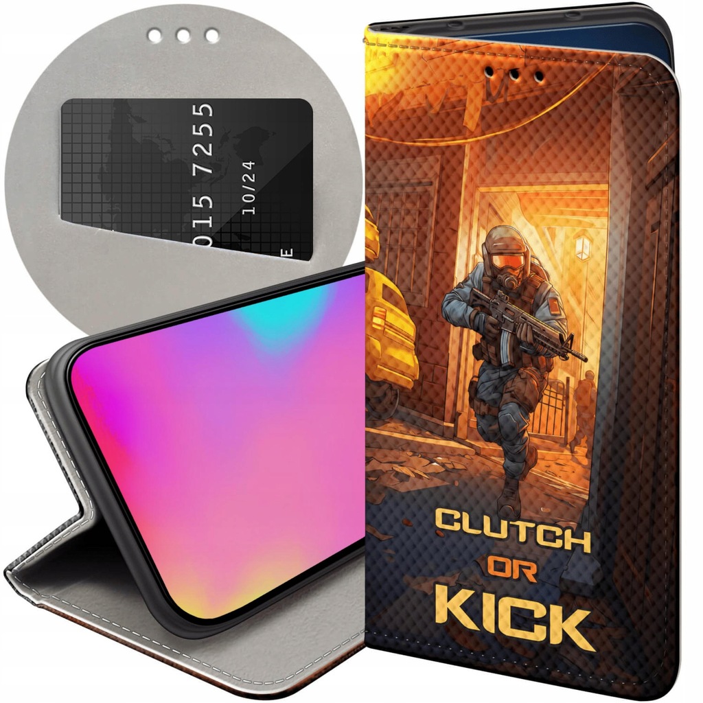 ETUI Z KLAPKĄ DO SAMSUNG GALAXY S10 WZORY CS GO COUNTER-STRIKE FUTERAŁ CASE