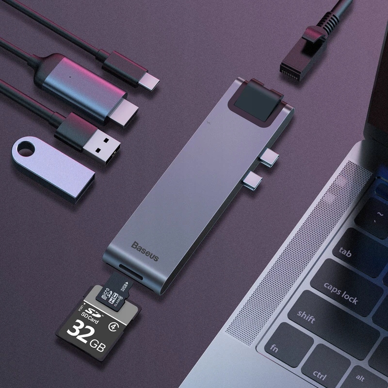 Stacja dokująca HUB 7w1 USB-C Thunderbolt MacBook