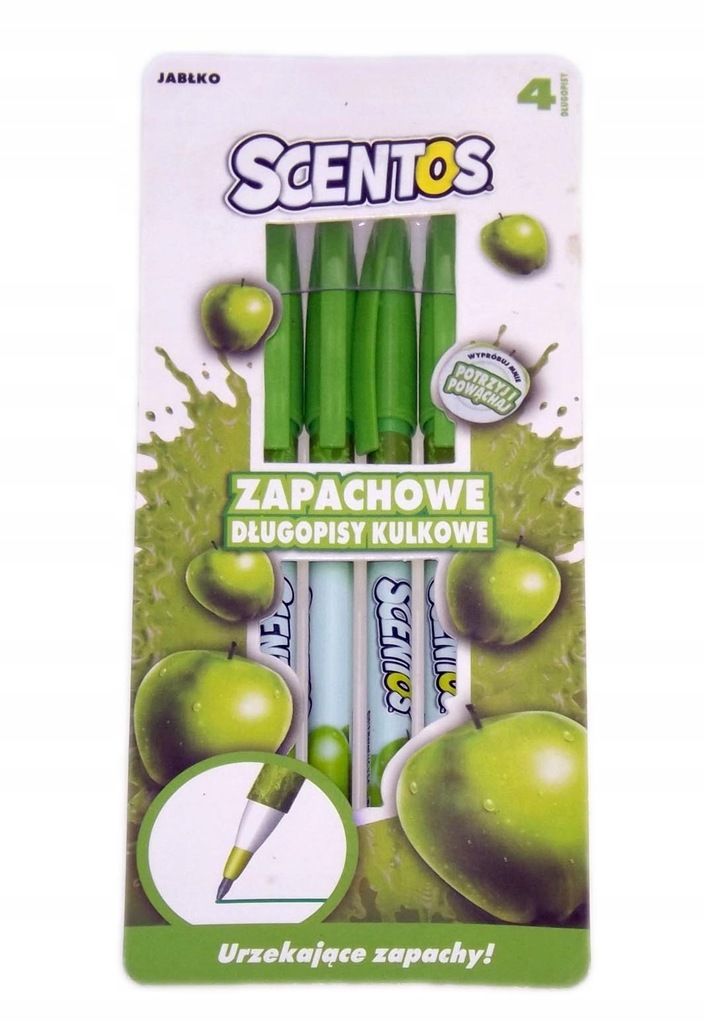 Zapachowy długopis kulkowy 4 szt zielone SCENTOS