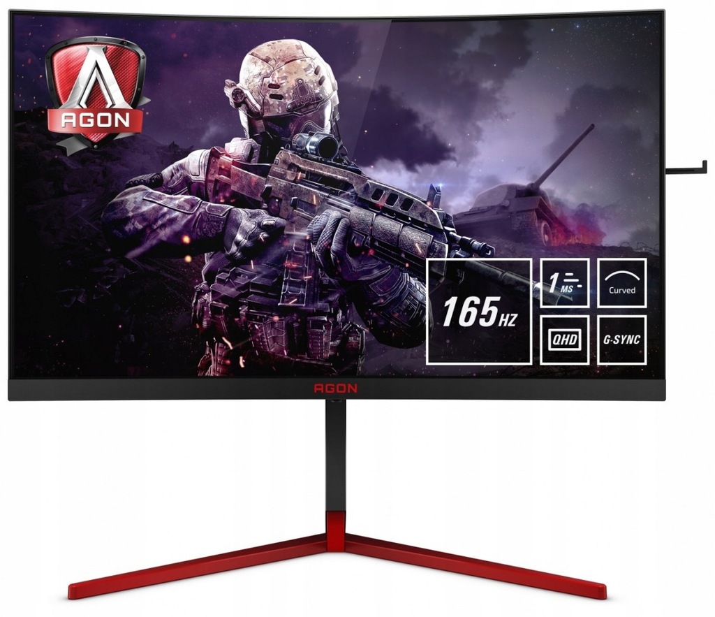 AOC Monitor 27 AG273QCG LED Curved HDMI DP Pivot