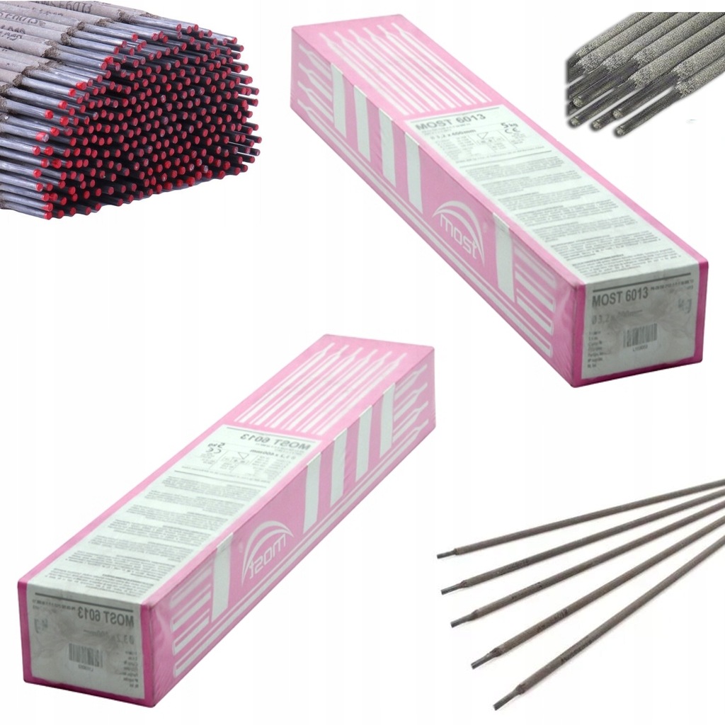 ELEKTRODY RUTYLOWE MOST 6013 (różowe) 3,2mm 5kg - 12462558364 ...
