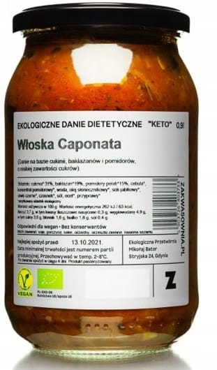 DANIE WŁOSKA CAPONATA KETO BIO 900 ml - ZAKWASOWNI