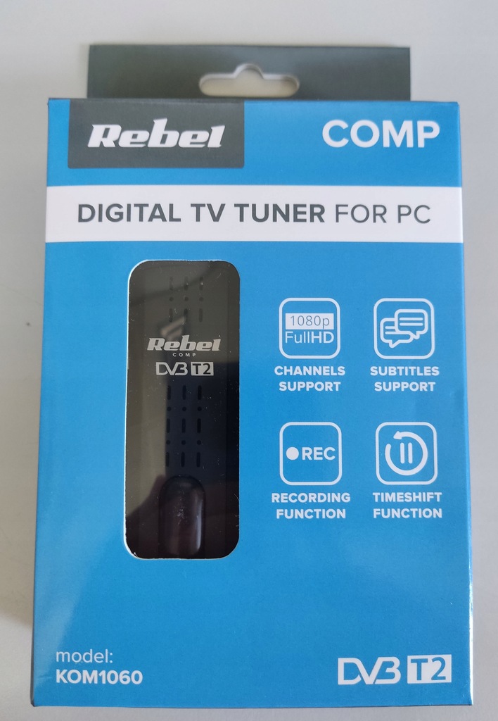 Tuner USB DVB-T, DVB-T2 Rebel KOM1060