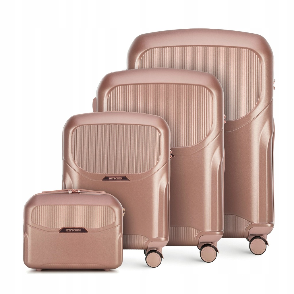 WITTCHEN komplet walizek z polikarbonu - różowy