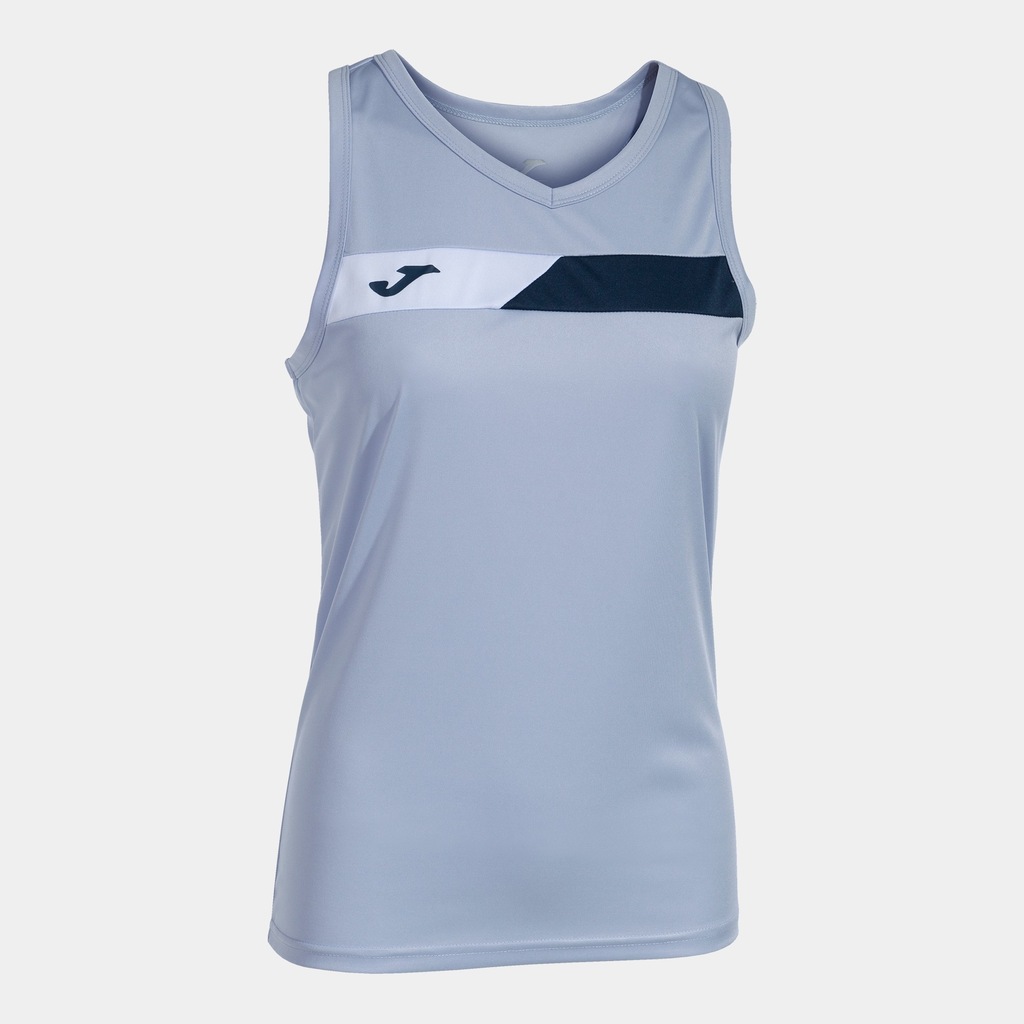 Koszulka damska Joma Court Sleeveless Shirt sky blue/navy white L